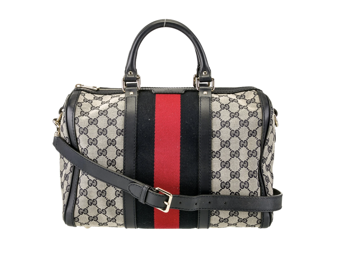 Gucci Canvas Boston Bag