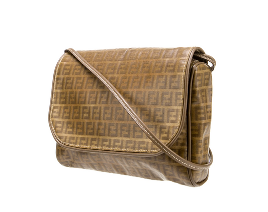 Fendi Tan FF Logo Handbag